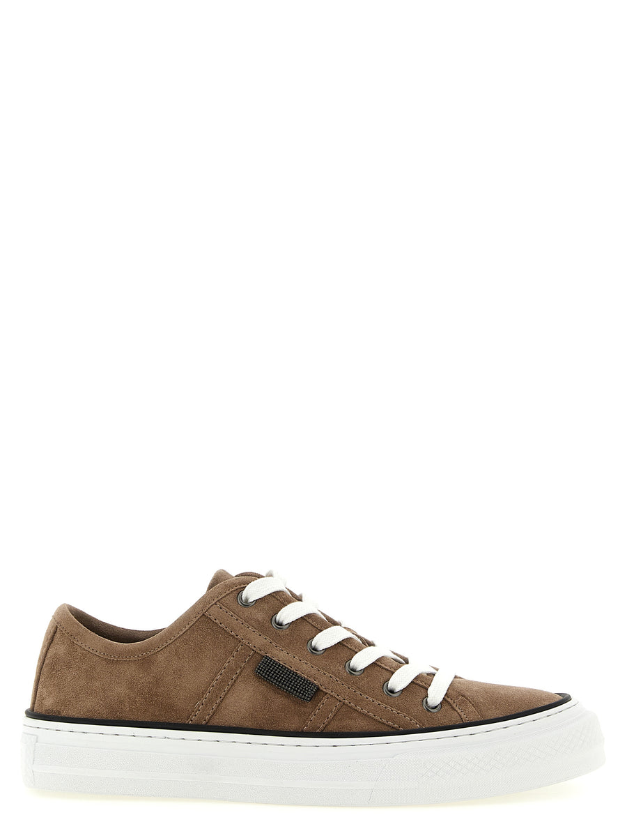 Brunello Cucinelli 100% leather sneaker in brown