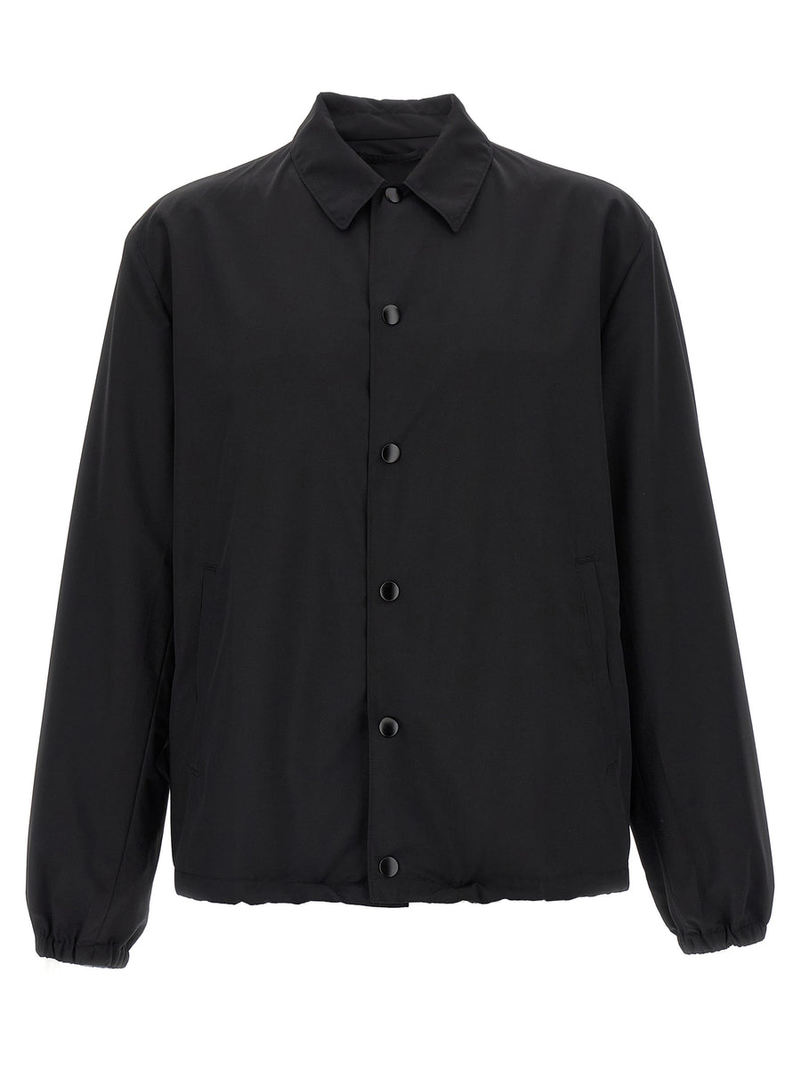 Black Virgin Wool Full-Length Jacket Clothing