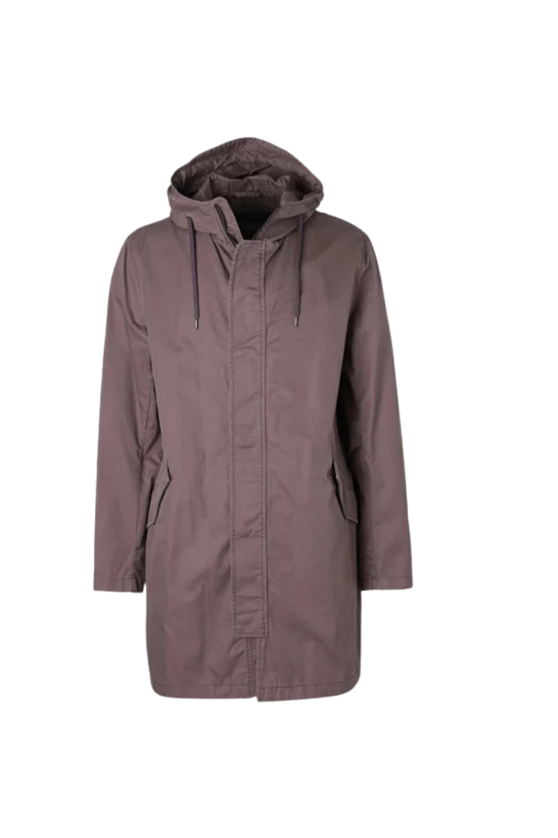 Herno 100% cotton coat in brown