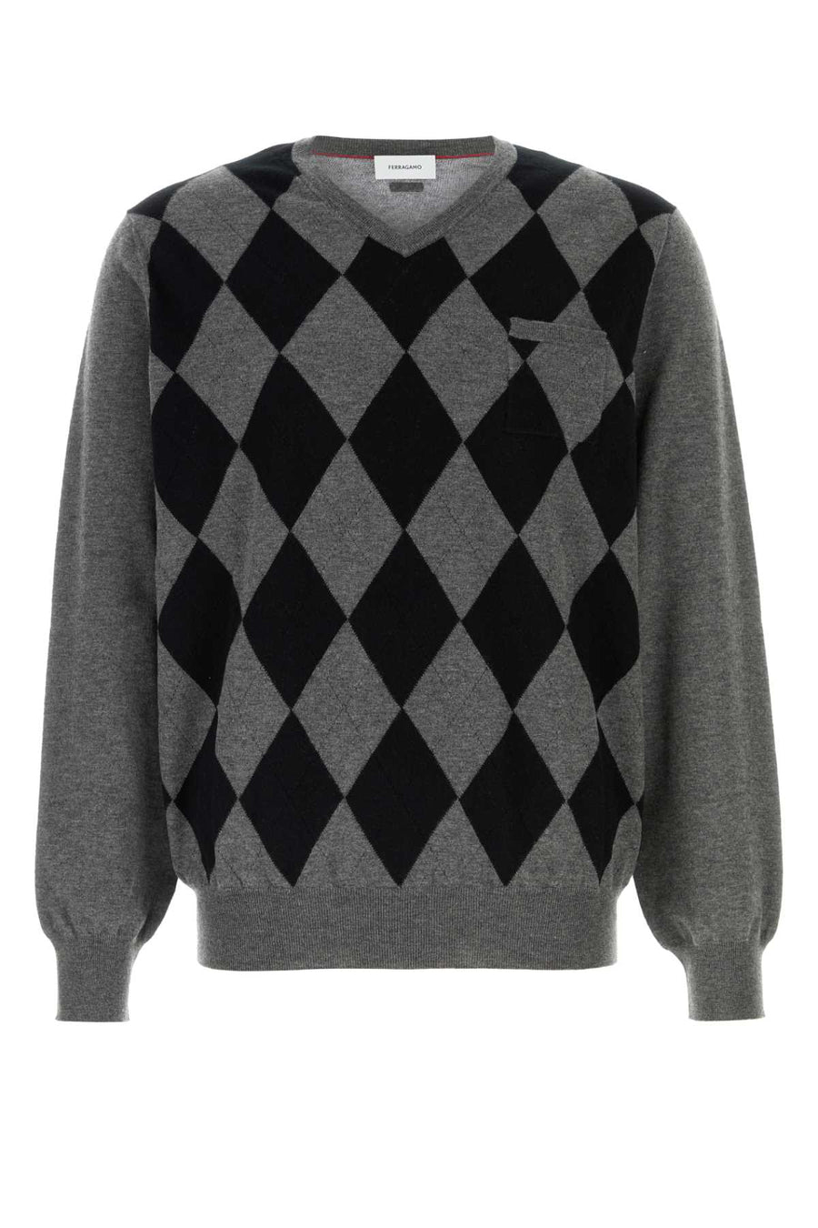 Ferragamo 100% Virgin wool sweater in gray