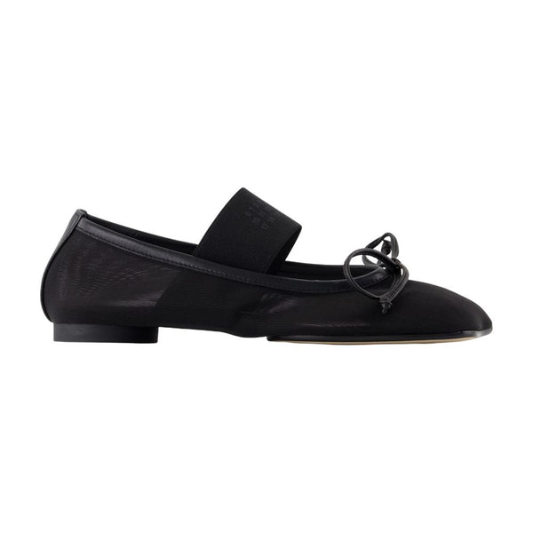 MM6 Maison Margiela Synthetic nylon ballerina flat in black