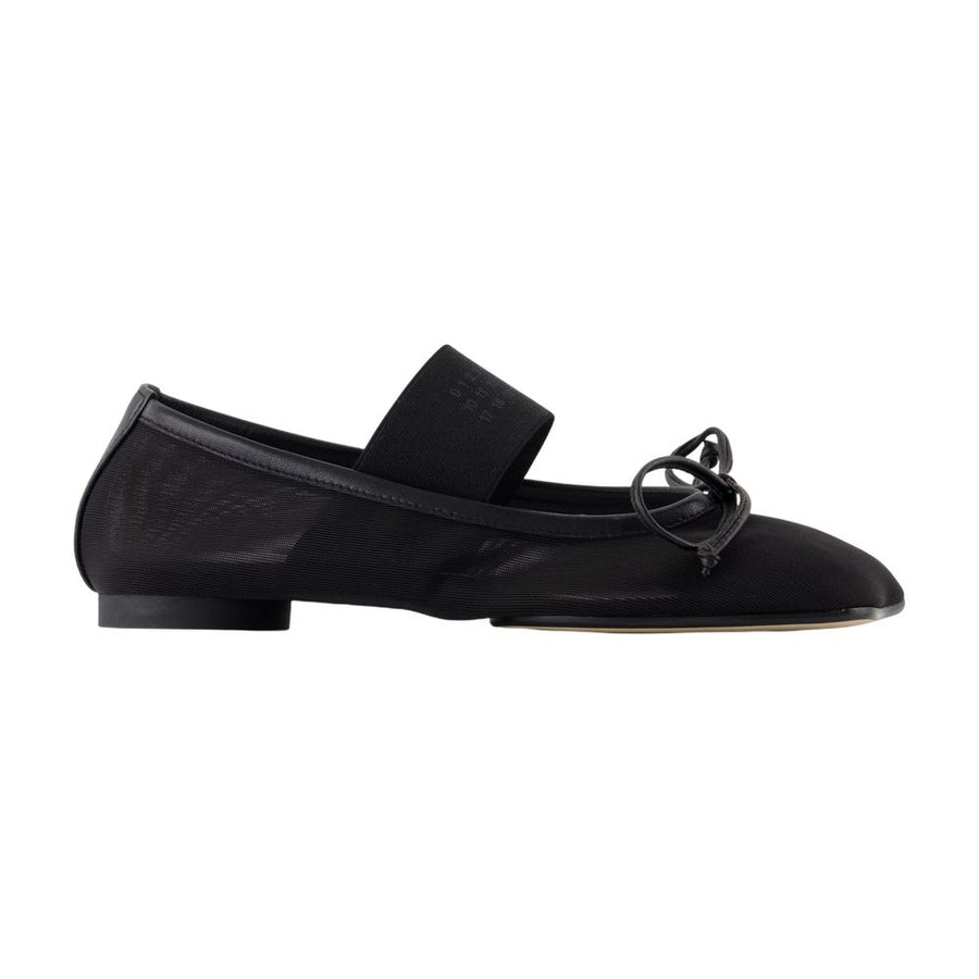 MM6 Maison Margiela Synthetic nylon ballerina flat in black