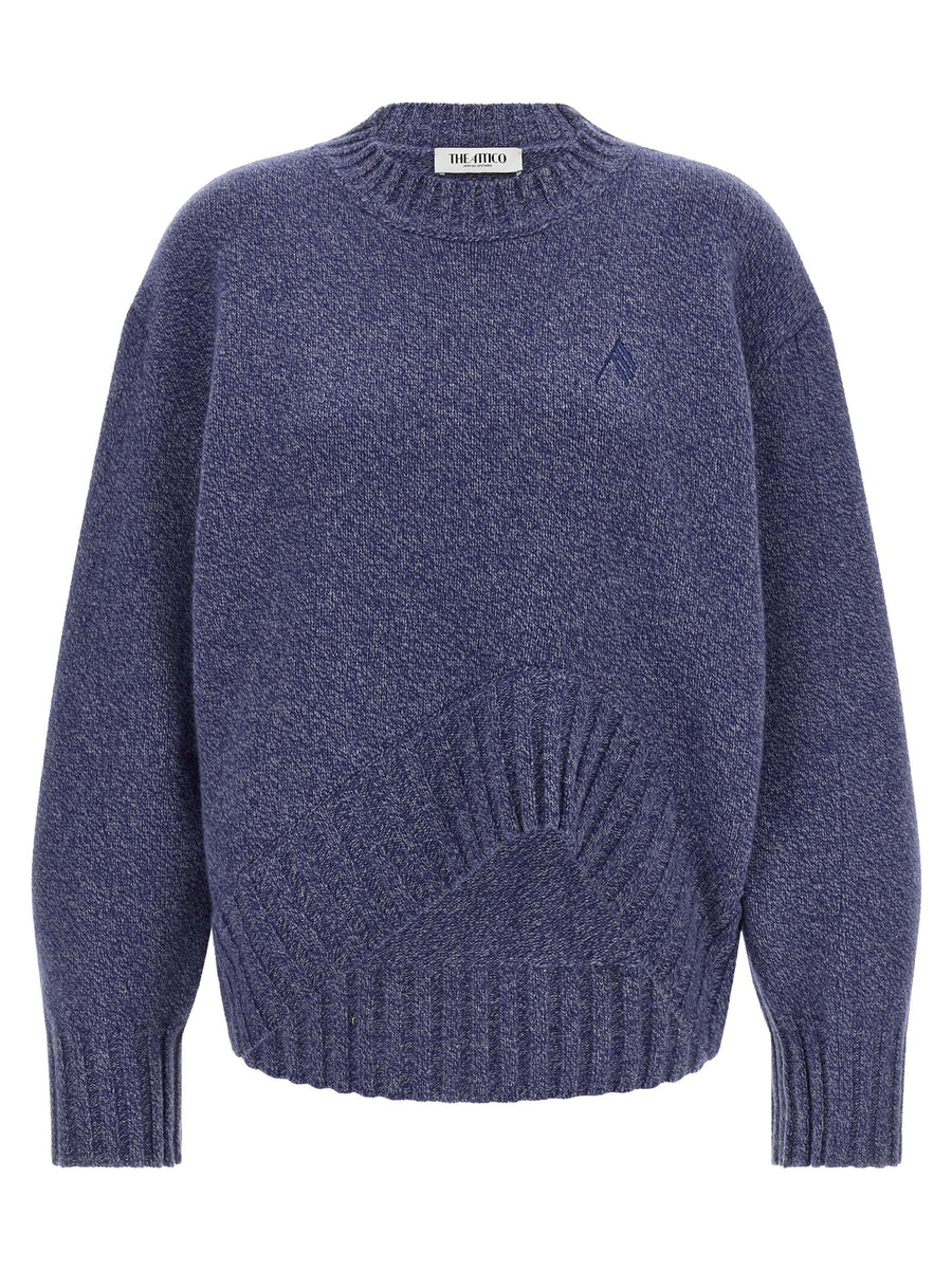 The Attico Virgin wool and cashmere blend sweater in blue