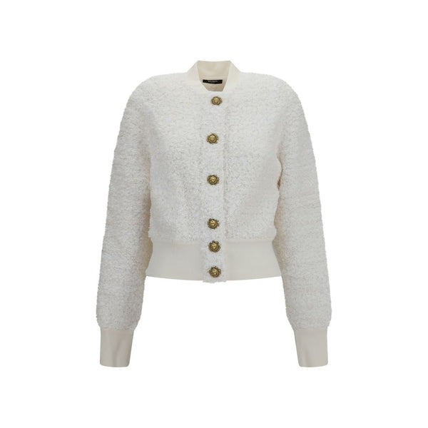 Balmain 55% Viscose jacket in white