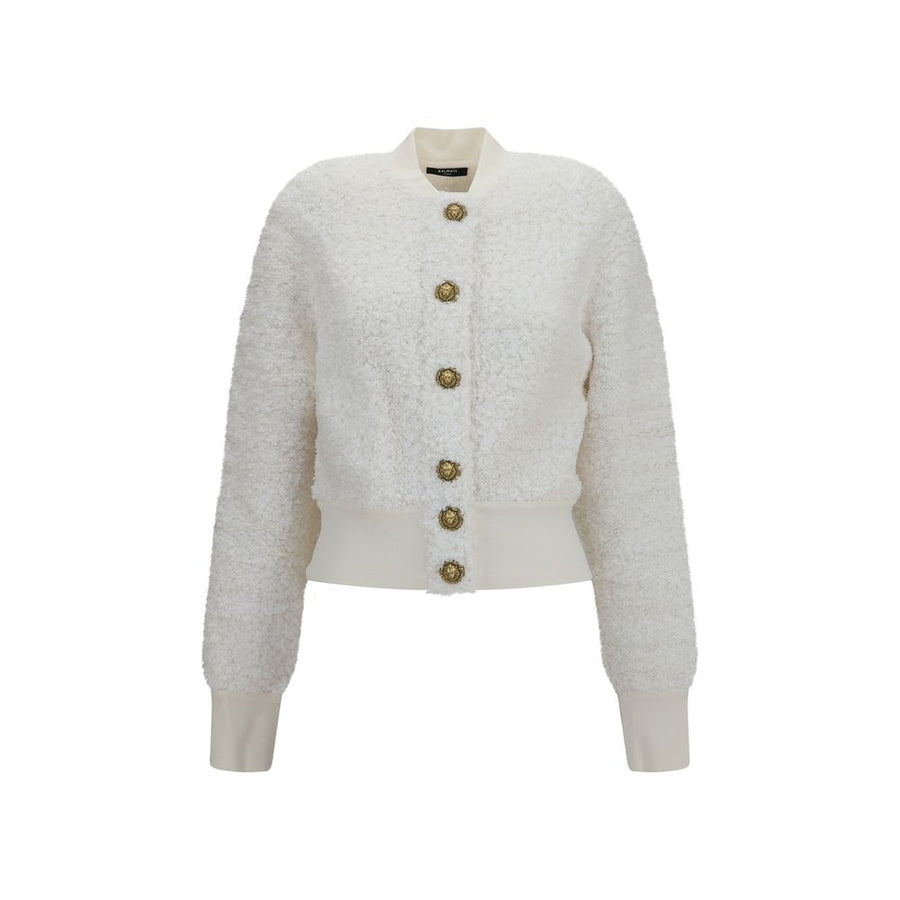 Balmain 55% Viscose jacket in white