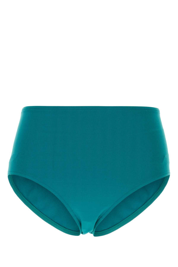 Teal Green Stretch Nylon Remember Bikini Bottom Persane Esterno: Elastan Swimwear