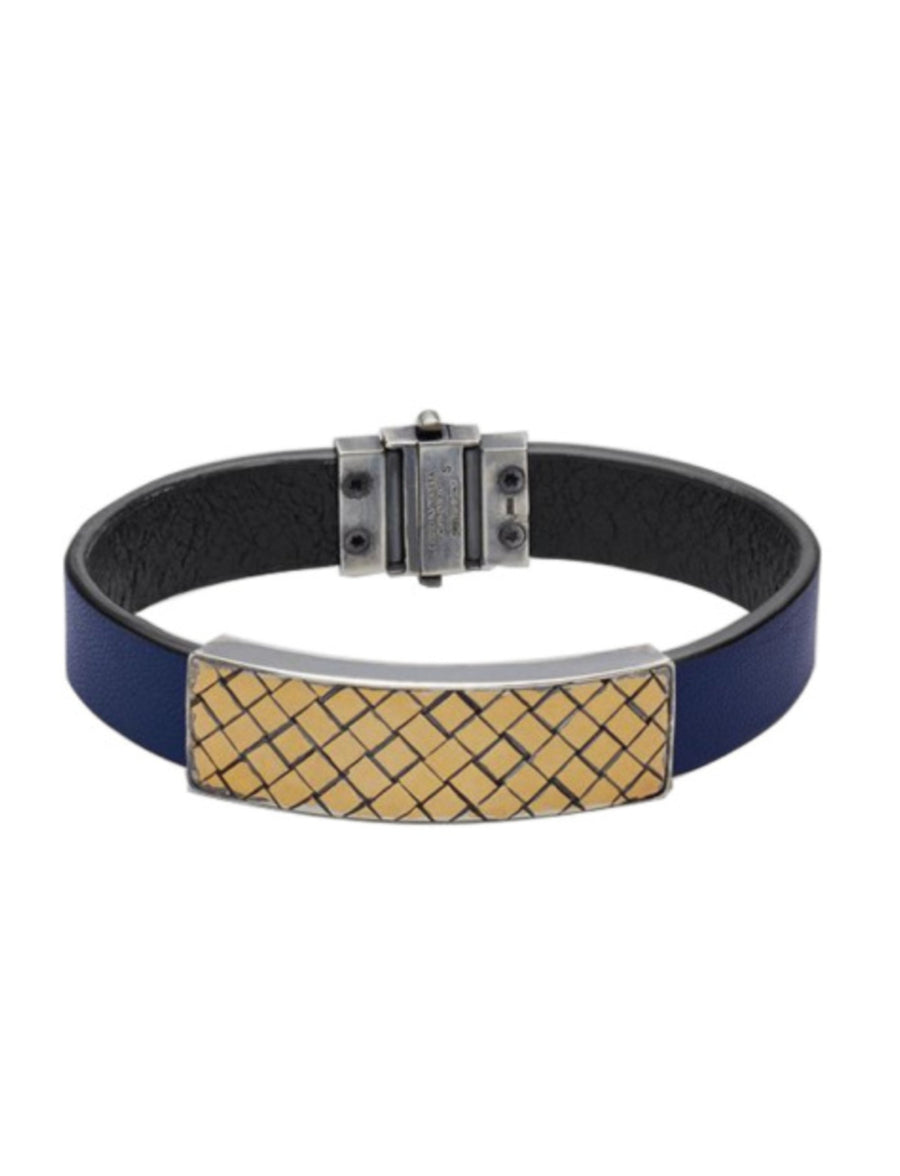 Bottega Veneta Leather bracelet in blue