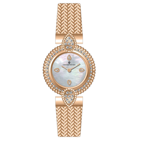Christian Van Sant Stainless steel case watch in rose gold