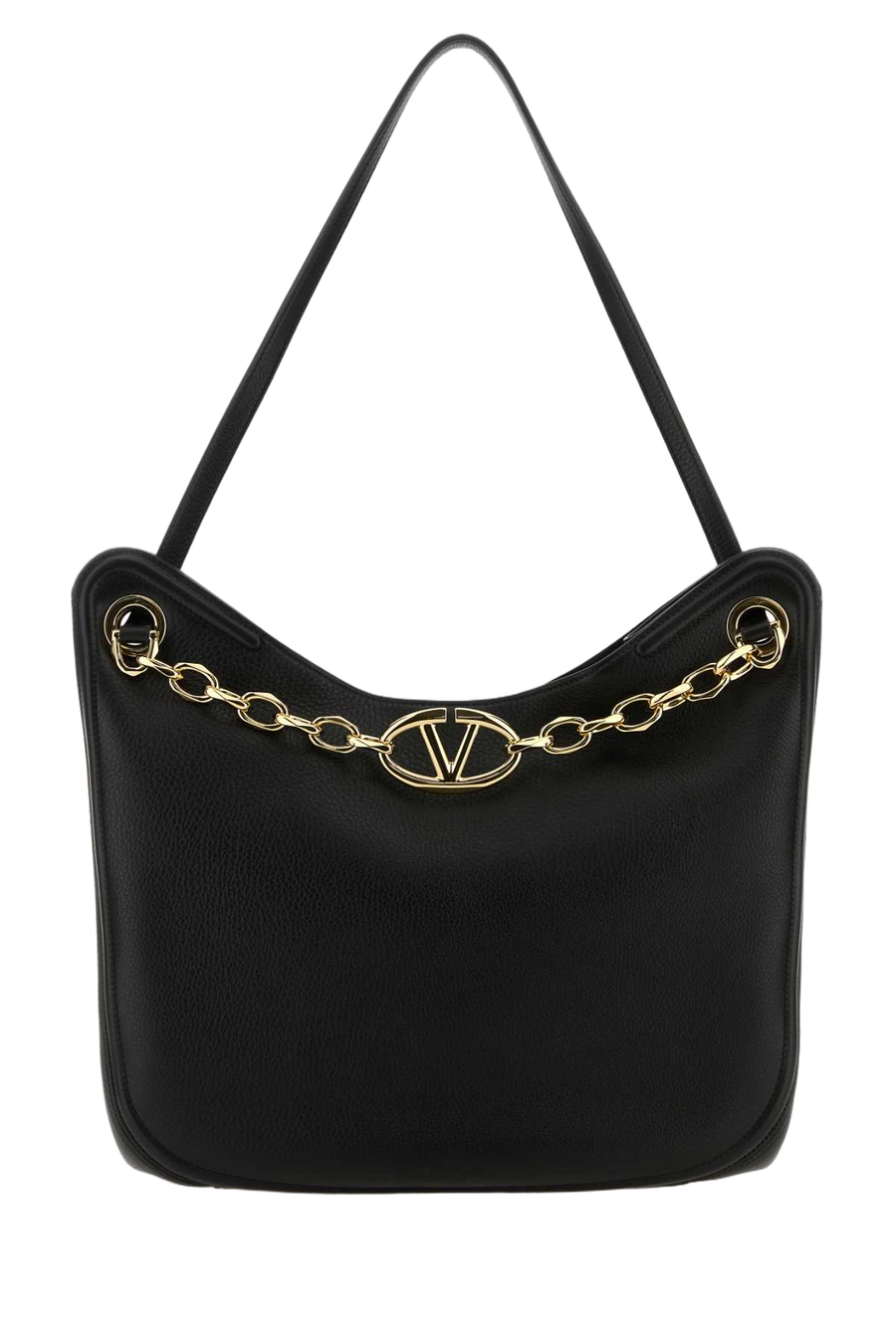 Valentino Garavani Exterior: 100% Calf Leather shoulder bag in black