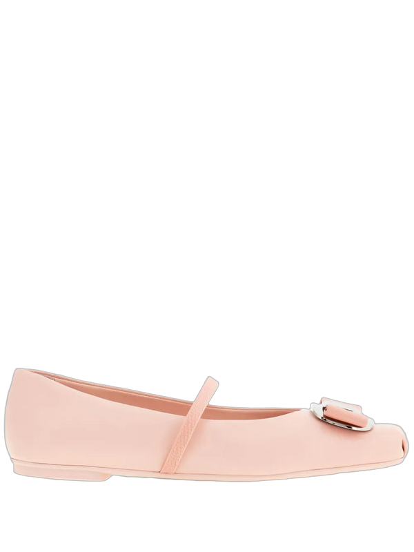 Ferragamo Leather ballet flat in pink