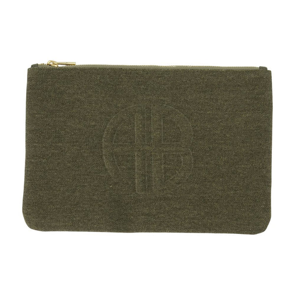 Anine Bing Cotton clutch in green