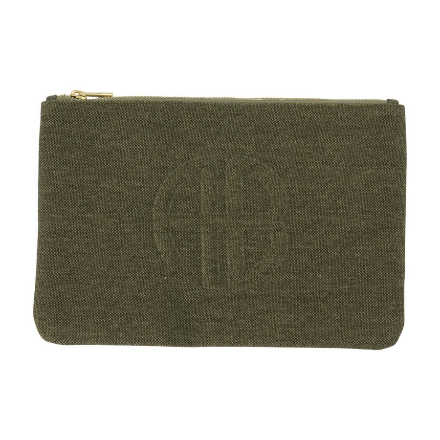 Anine Bing Cotton clutch in green