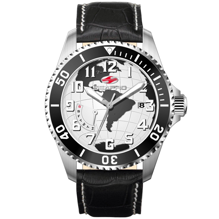 Seapro Stainless steel case watch in white