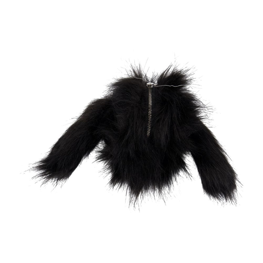 Simone Rocha Faux fur coin purse in black