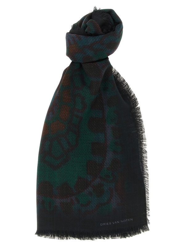 Bicolor Wool Foulard Accessory