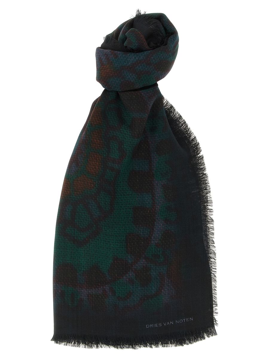 Bicolor Wool Foulard Accessory