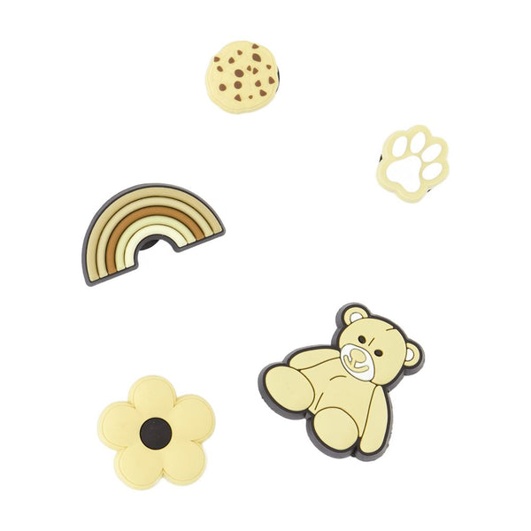 Crocs PVC hair clip set in yellow