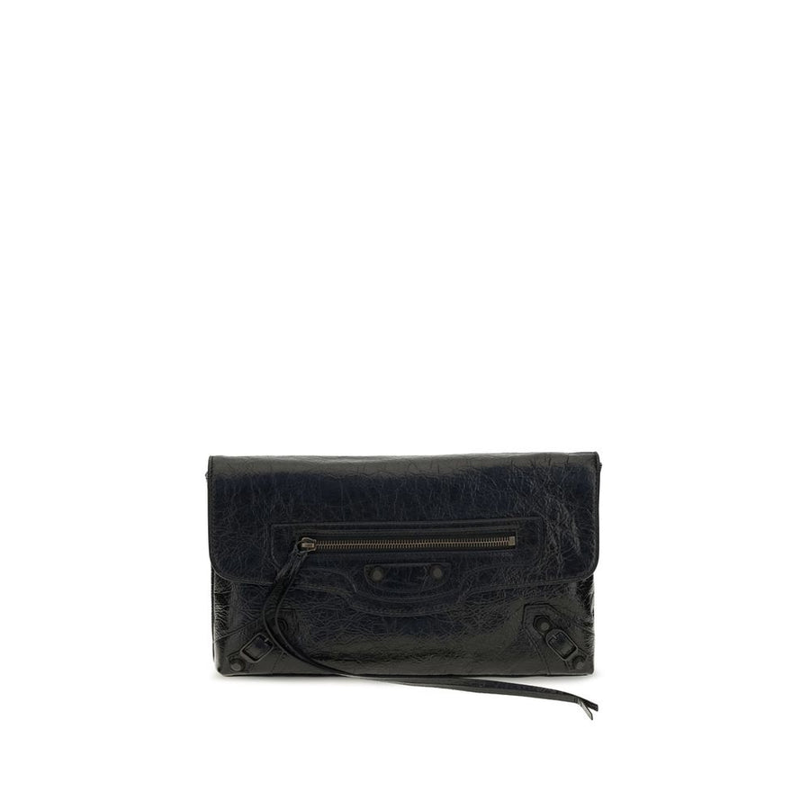 Balenciaga 100% Lamb Ovis Aries clutch in black