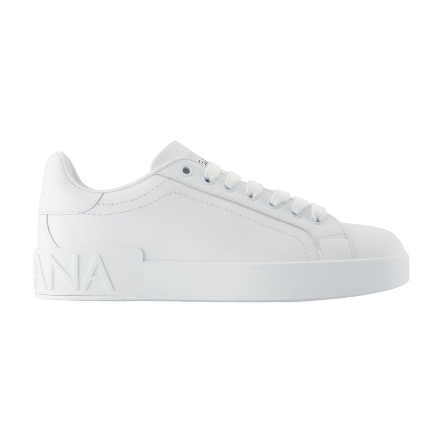 Dolce&Gabbana Calfskin sneaker in white