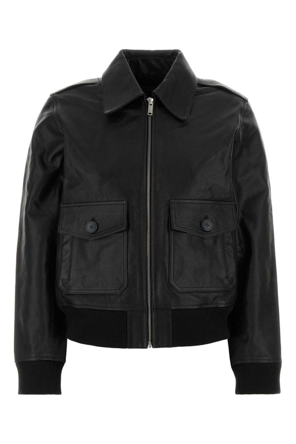 Black Leather Gaelle Jacket Noir Camicie