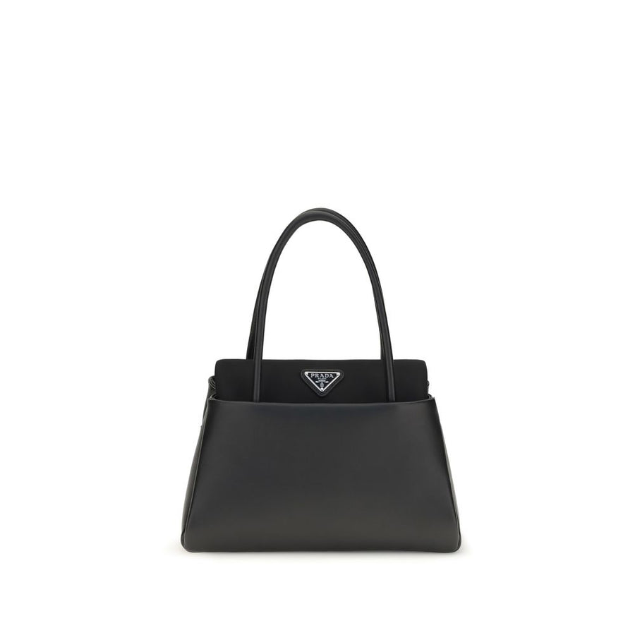 Prada 100% Calf Leather Bos Taurus top handle bag in black