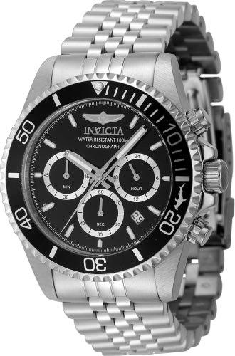 Invicta Stainless steel case and bracelet watch in black