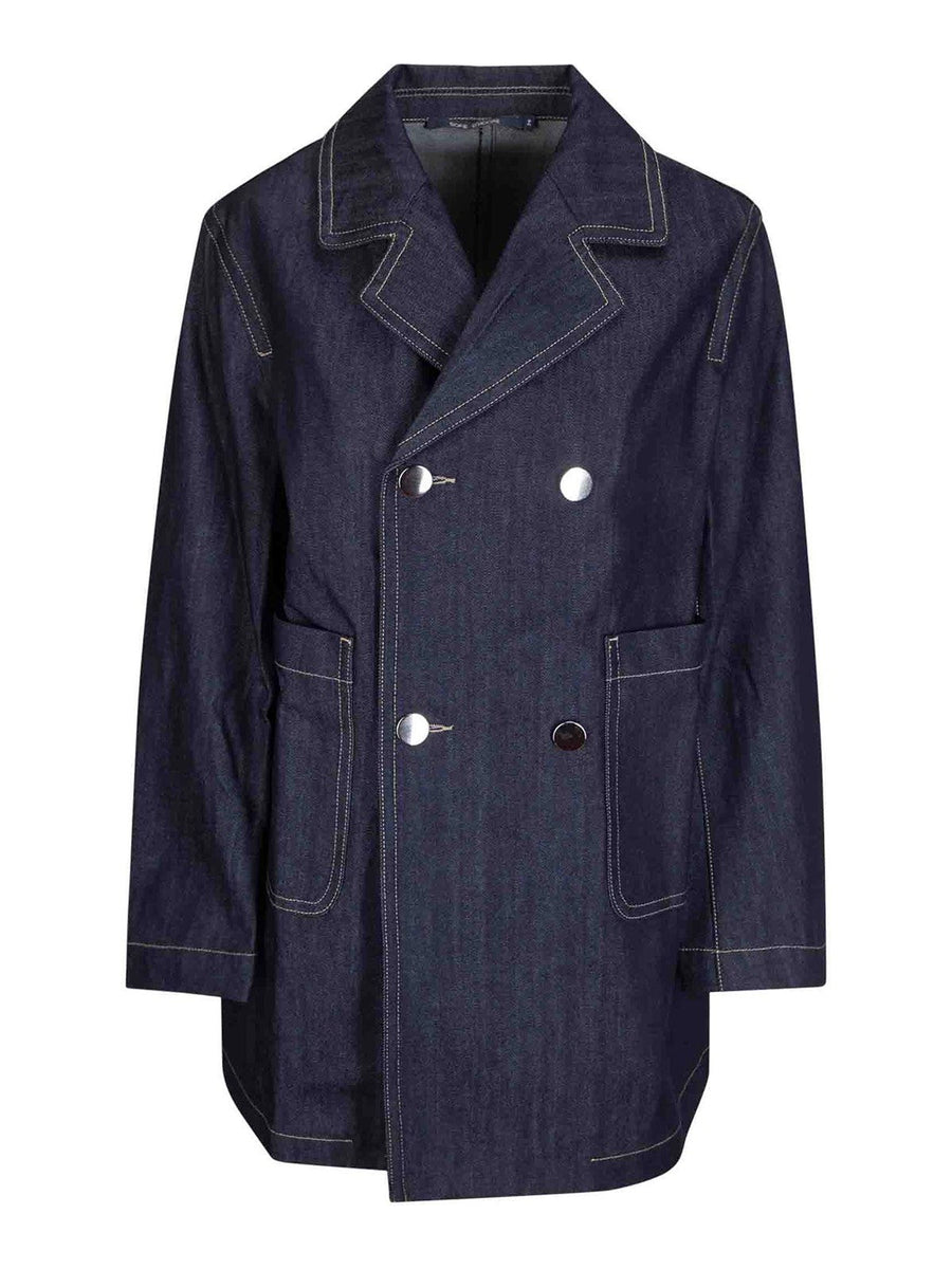 Sofie D'Hoore Raw indigo denim jacket in navy