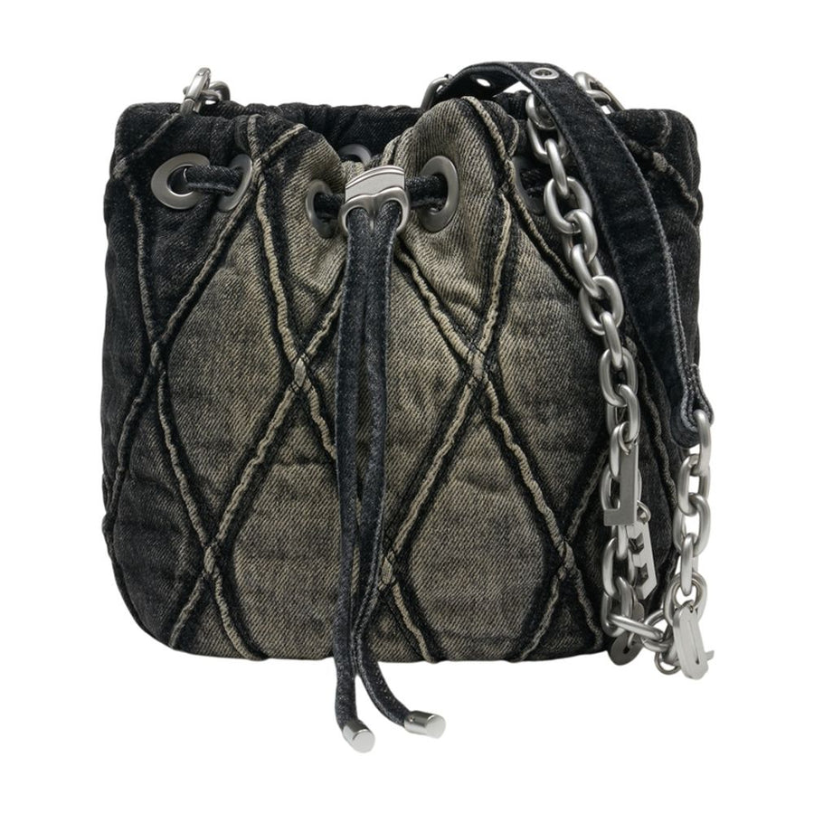 Diesel cotton shoulder bag in black