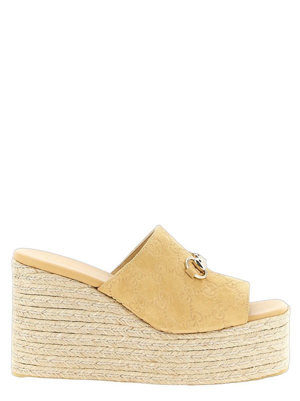 Gucci 100% calfskin leather (Bos Taurus) sandal in beige