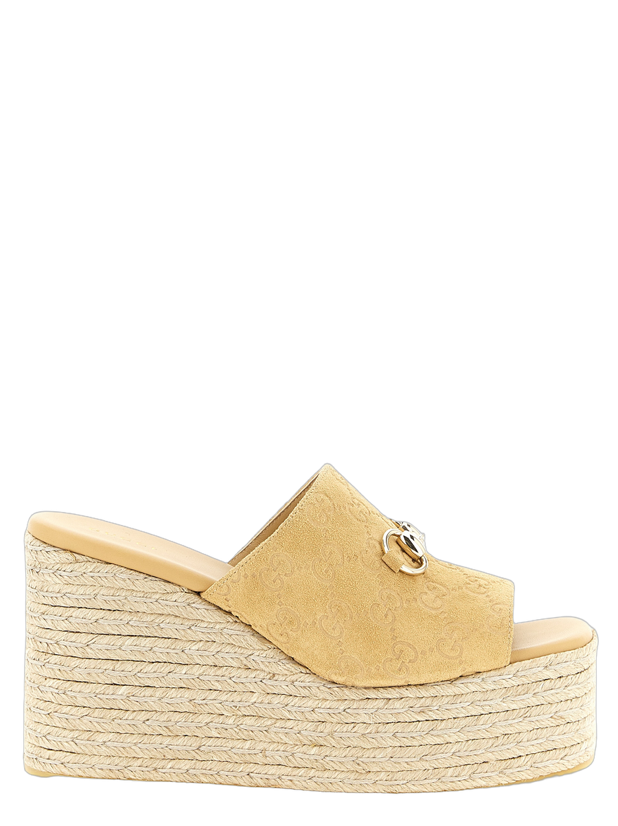 Gucci 100% calfskin leather (Bos Taurus) sandal in beige