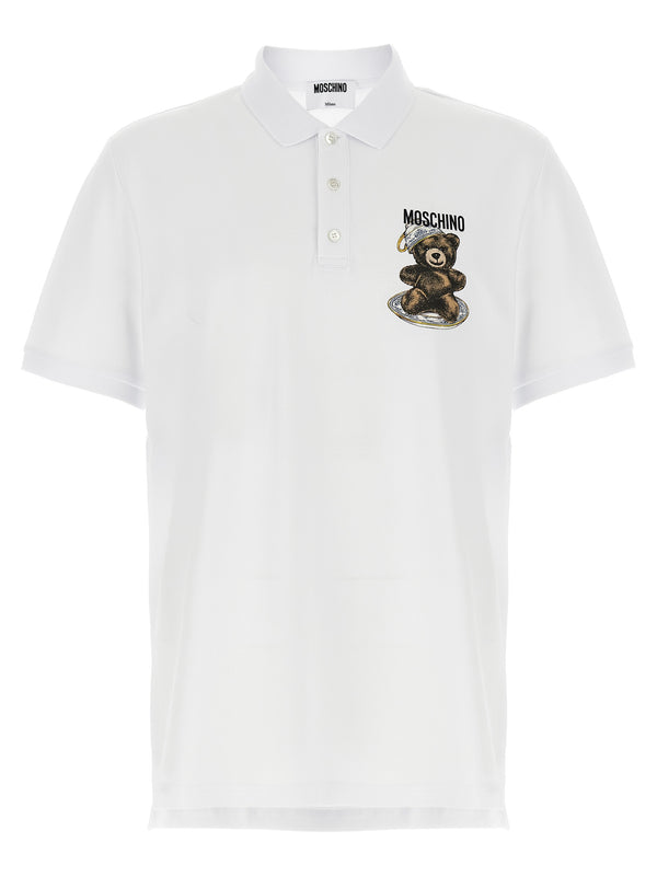 Moschino 100% Cotton polo shirt in white