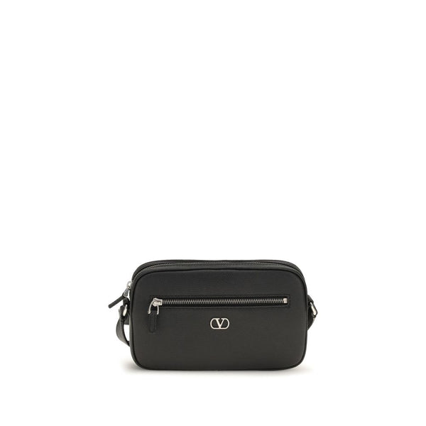 Valentino Garavani 100% Calf Leather Bos Taurus crossbody bag in black
