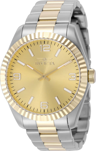 Invicta Stainless steel case and bracelet watch in gold