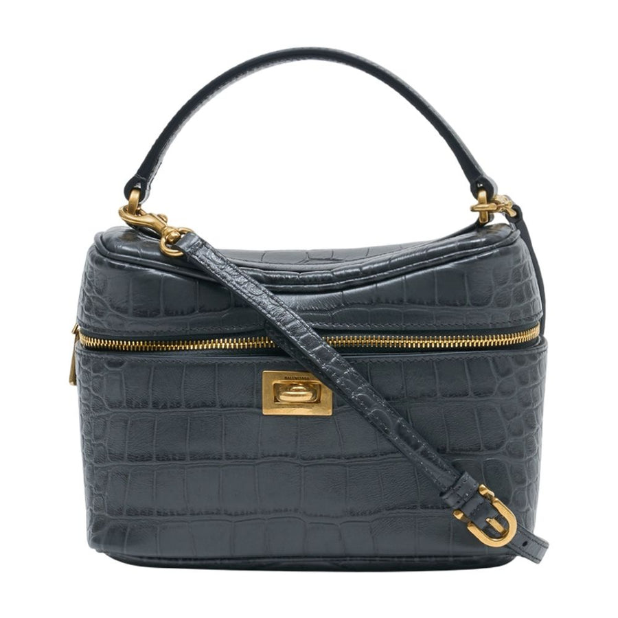 Balenciaga calfskin crossbody bag in gray