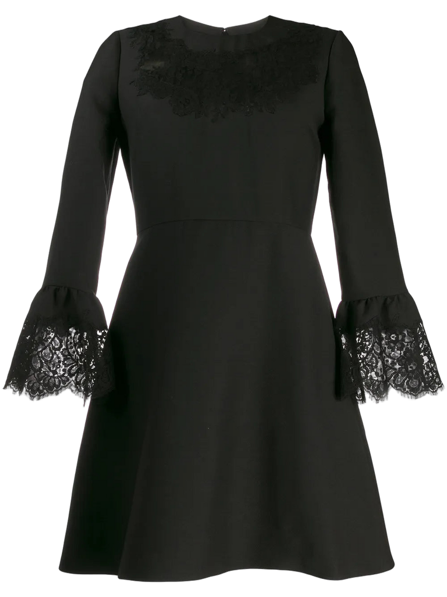 Valentino Virgin Wool dress in black