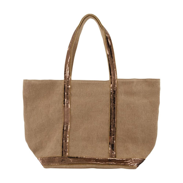 M Shopper Bag - Vanessa Bruno Linen Brown / Totes-shopping-bags