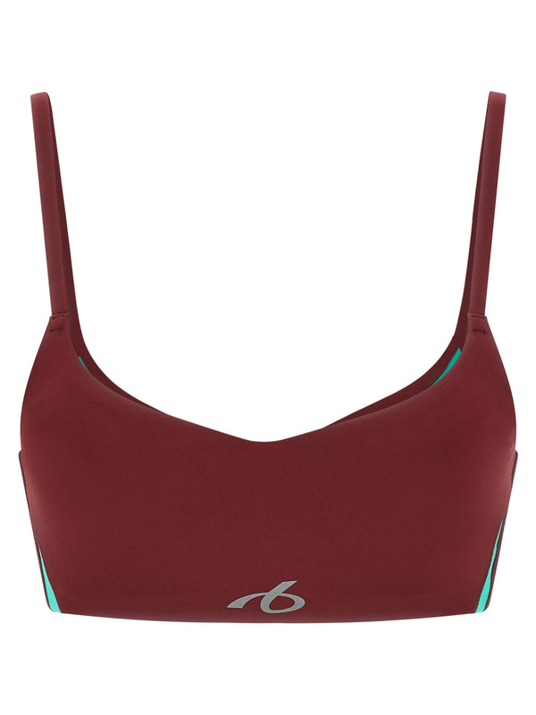 Bordeaux Polyamide Sport Bra Clothing