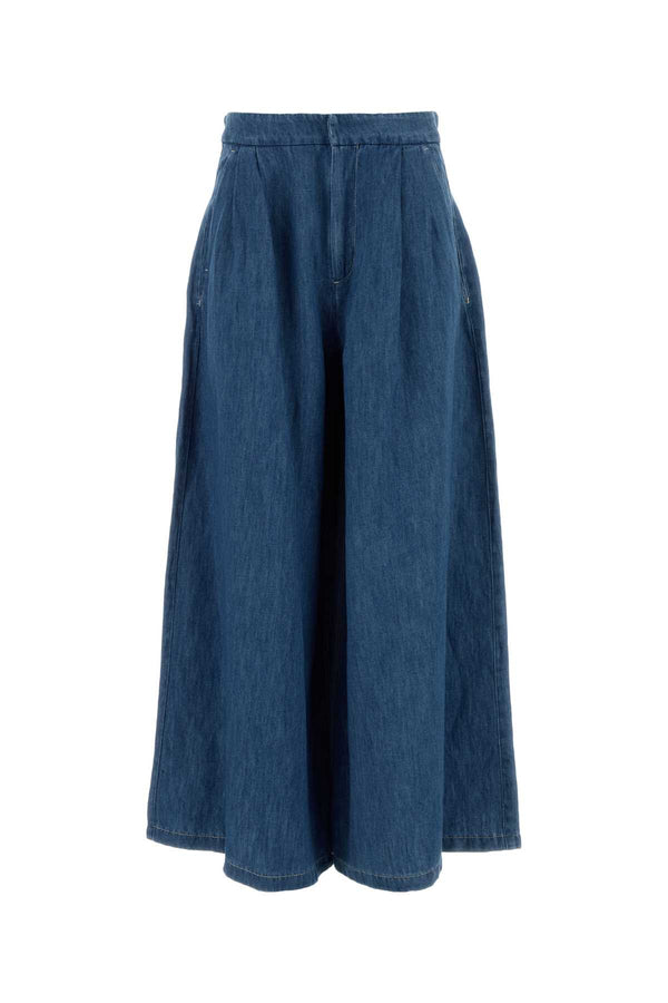 S Maxmara 60% Cotton 40% Linen jeans in blue
