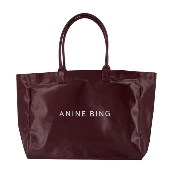 Leo Tote Bag - Anine Bing Cotton Burgundy / Totes-shopping-bags