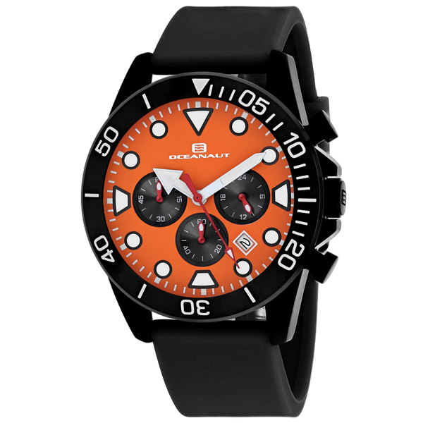 Oceanaut Stainless steel case watch in orange