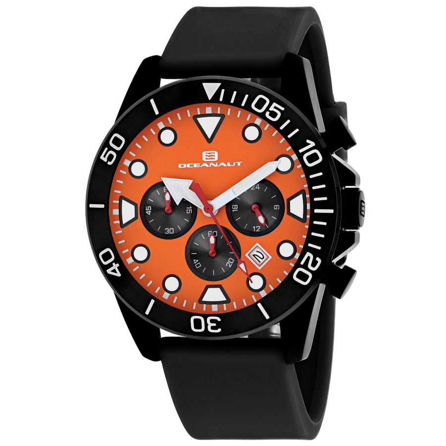 Oceanaut Stainless steel case watch in orange