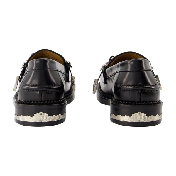 Toga Pulla calfskin loafer in black