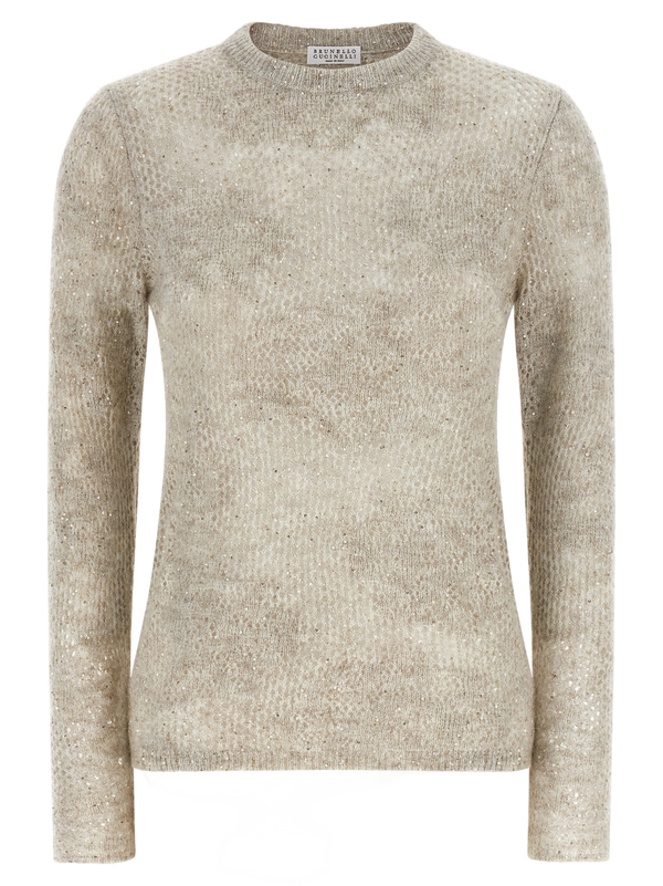 Brunello Cucinelli 41% Nylon sweater in beige