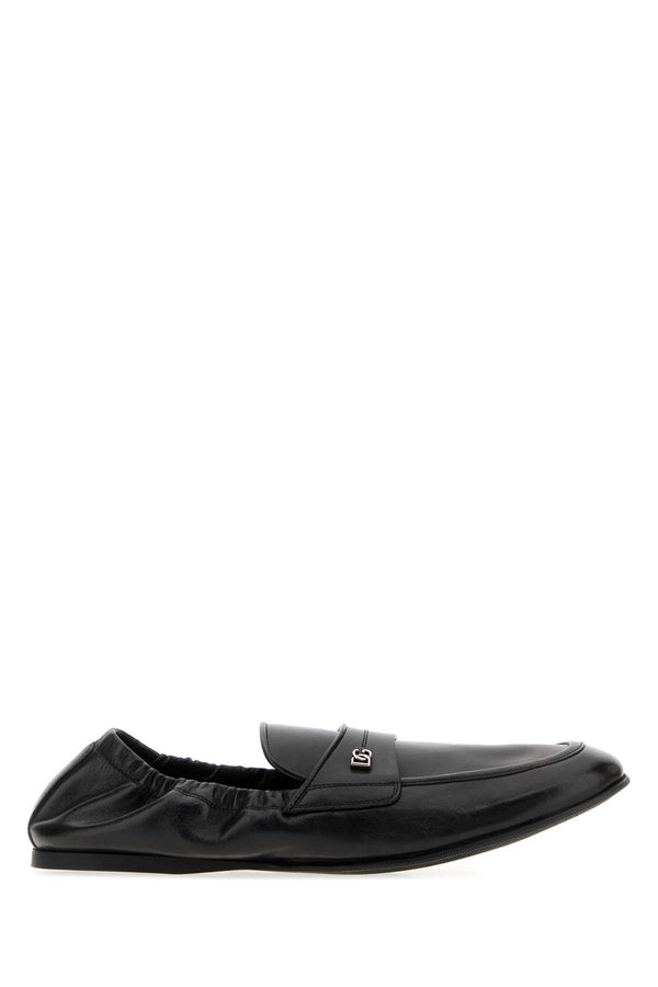 Dolce & Gabbana Exterior: 100% Calf; Interior: 100% Leather; Sole: Rubber loafer in black