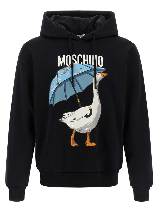 Moschino Pure cotton sweatshirt in black