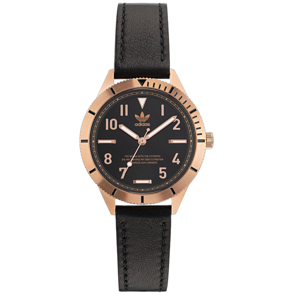 Adidas Stainless steel case watch in black