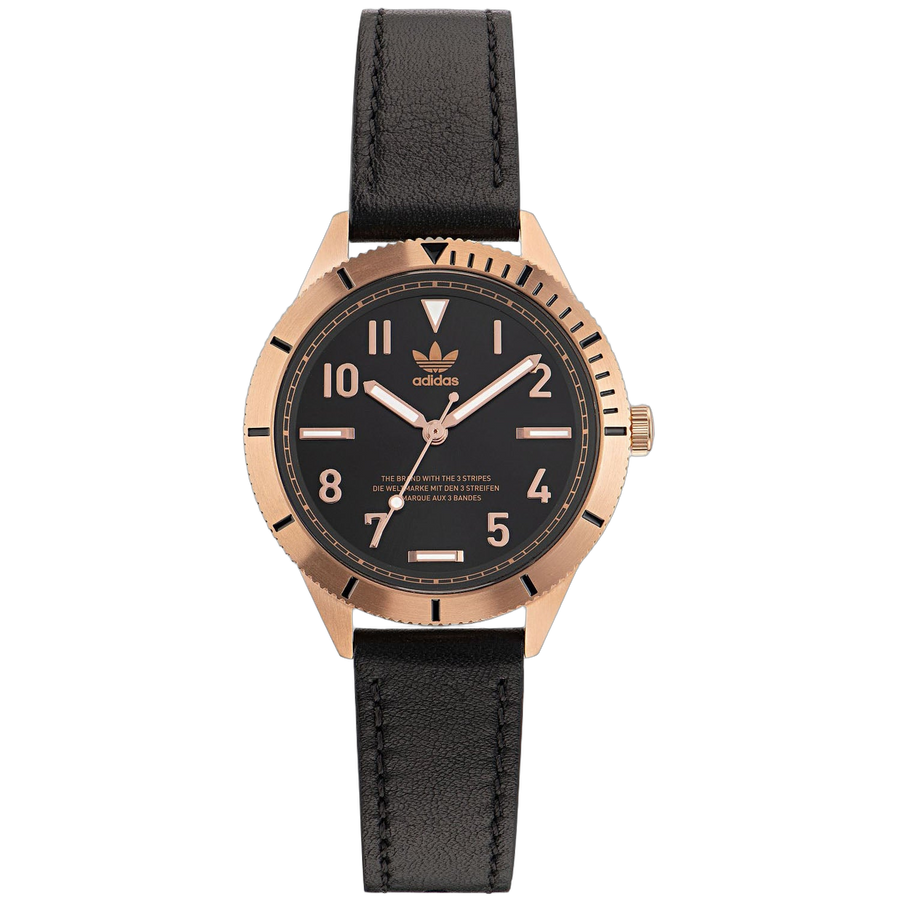 Adidas Stainless steel case watch in black