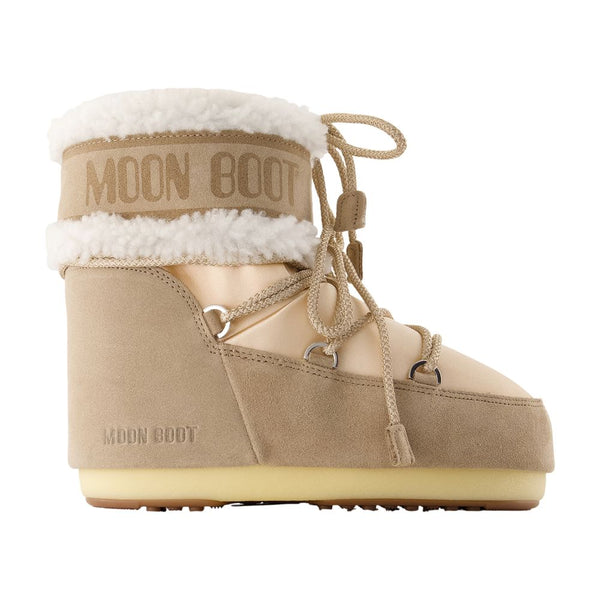Moon Boot Cowhide ankle boot in beige