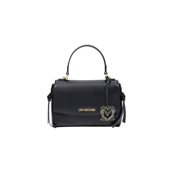 Love Moschino Polyurethane top handle bag in black