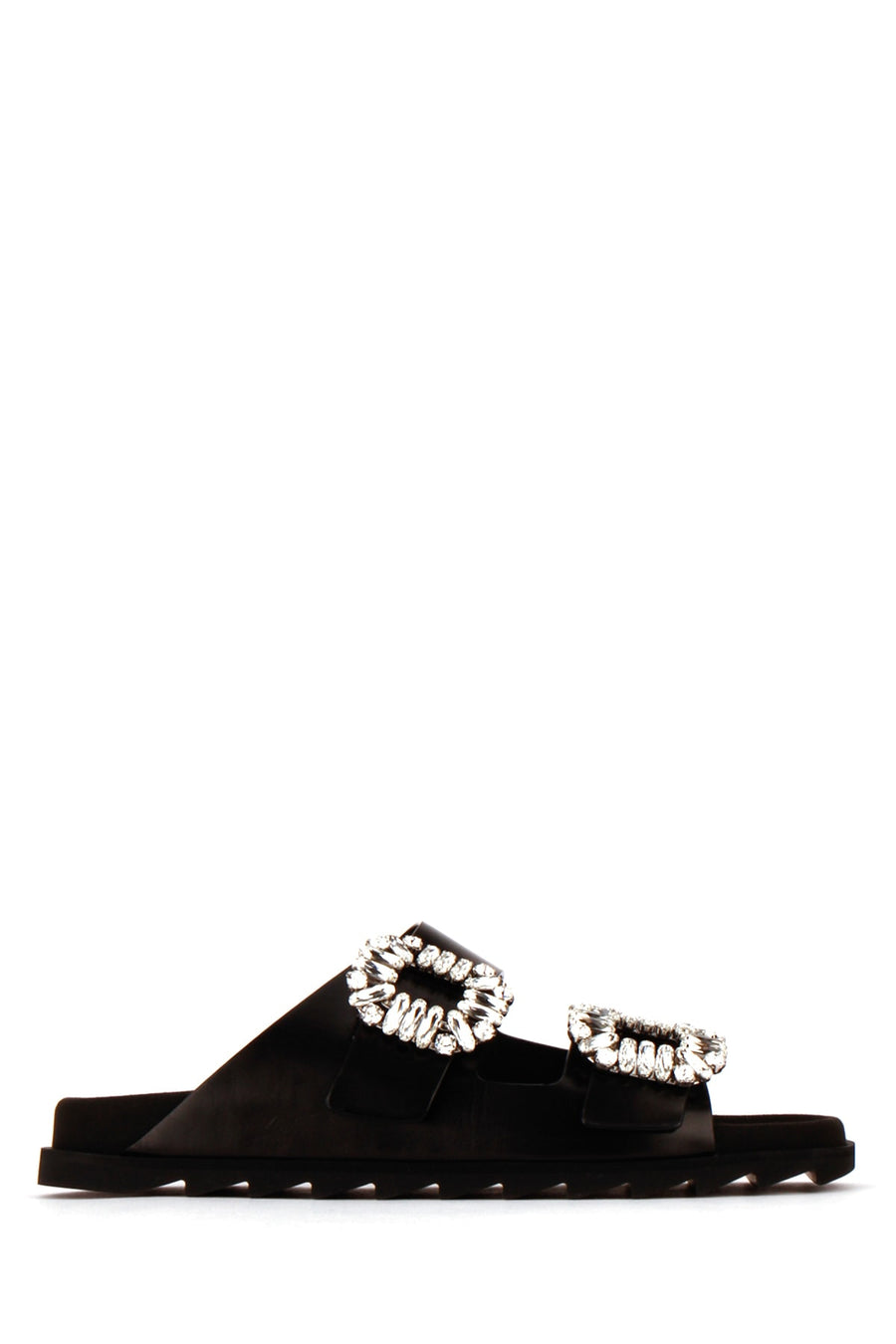Roger Vivier Strass Satin upper mule heel in black